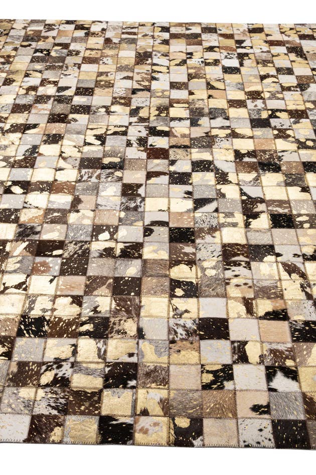 Detail image of 8' x 9' 11 Cowhide - Patchwork Rug