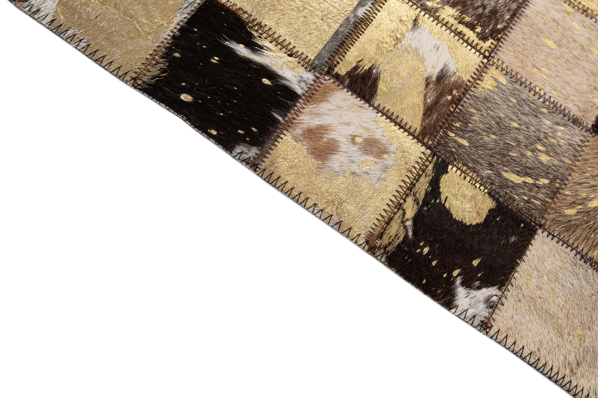 8' x 9' 11 Cowhide - Patchwork Rug