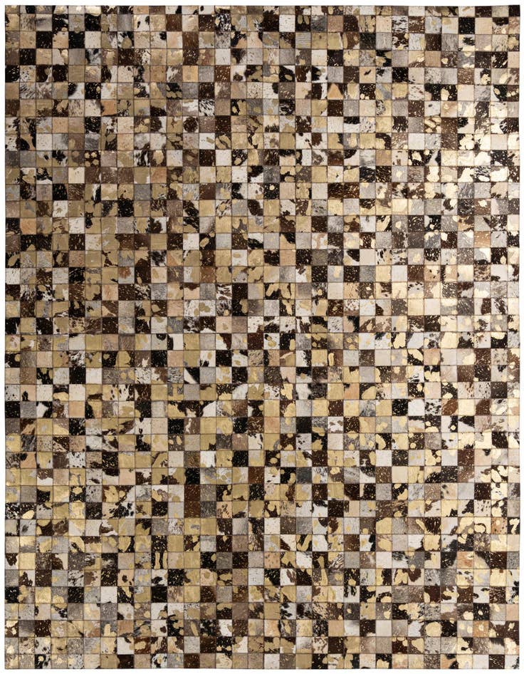 Detail image of 8' x 9' 11 Cowhide - Patchwork Rug