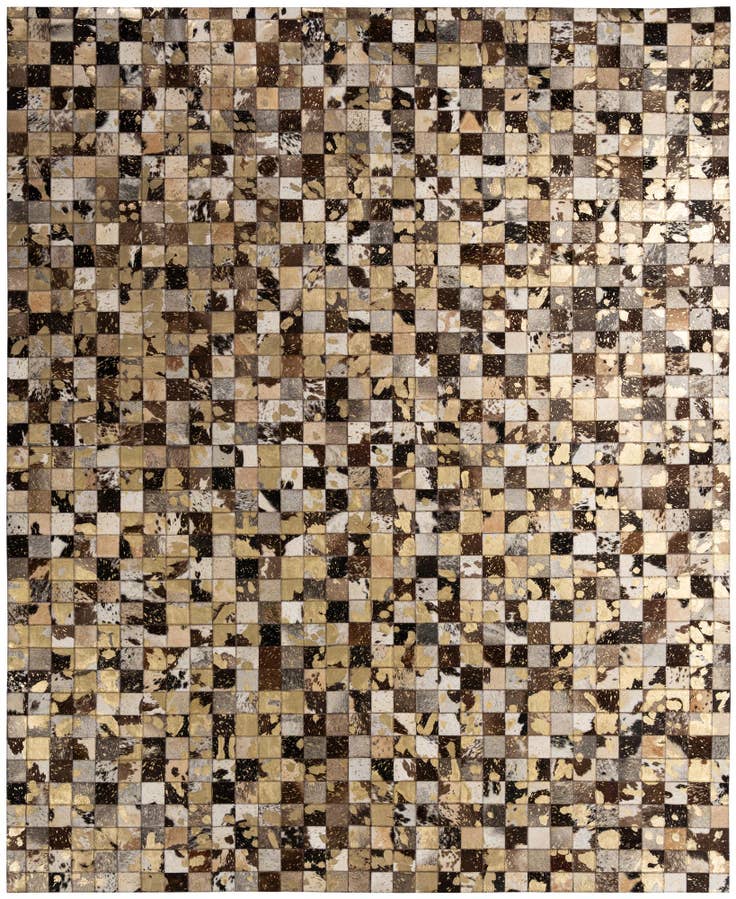 Detail image of 8' x 9' 11 Cowhide - Patchwork Rug