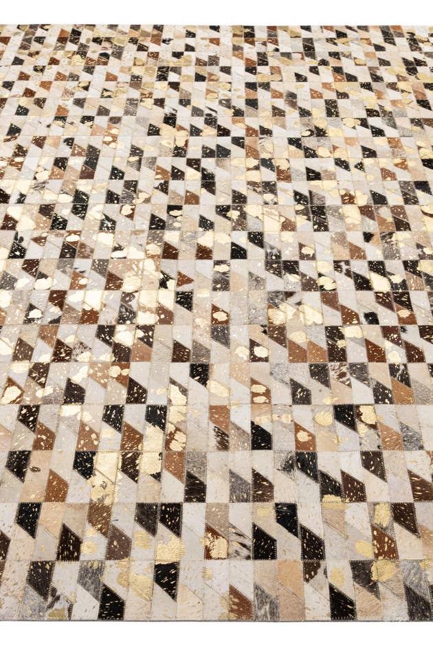 Detail image of 7' 11 x 9' 11 Cowhide - Patchwork Rug