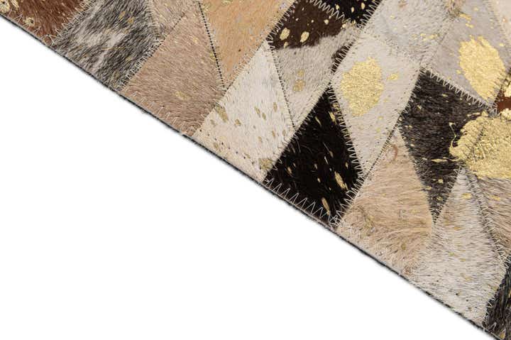7' 11 x 9' 11 Cowhide - Patchwork Rug