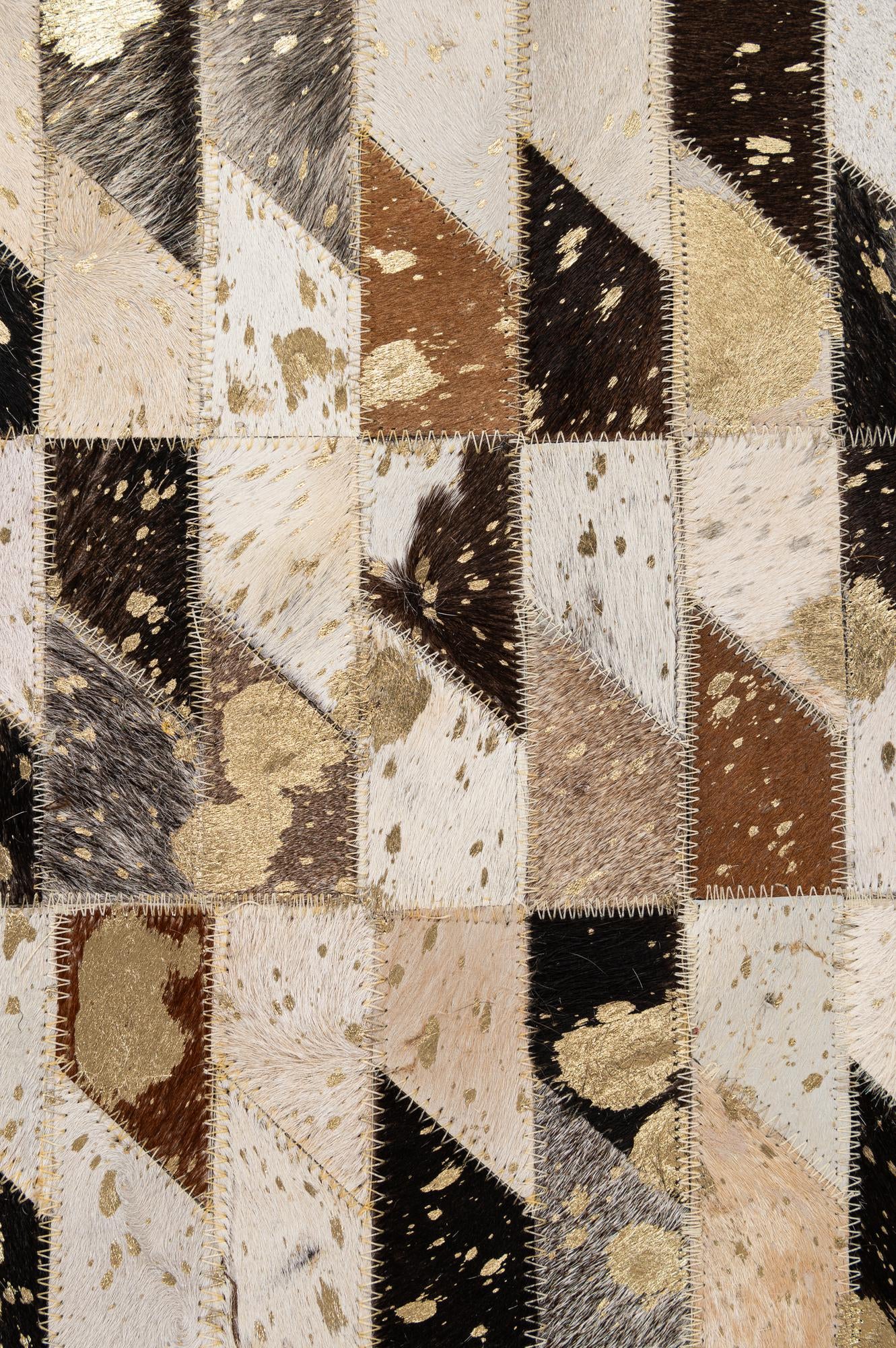 7' 11 x 9' 11 Cowhide - Patchwork Rug