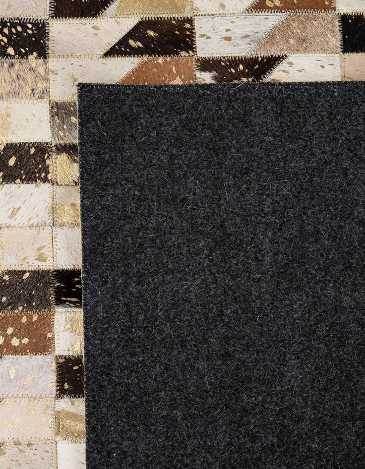 Detail image of 7' 11 x 9' 11 Cowhide - Patchwork Rug