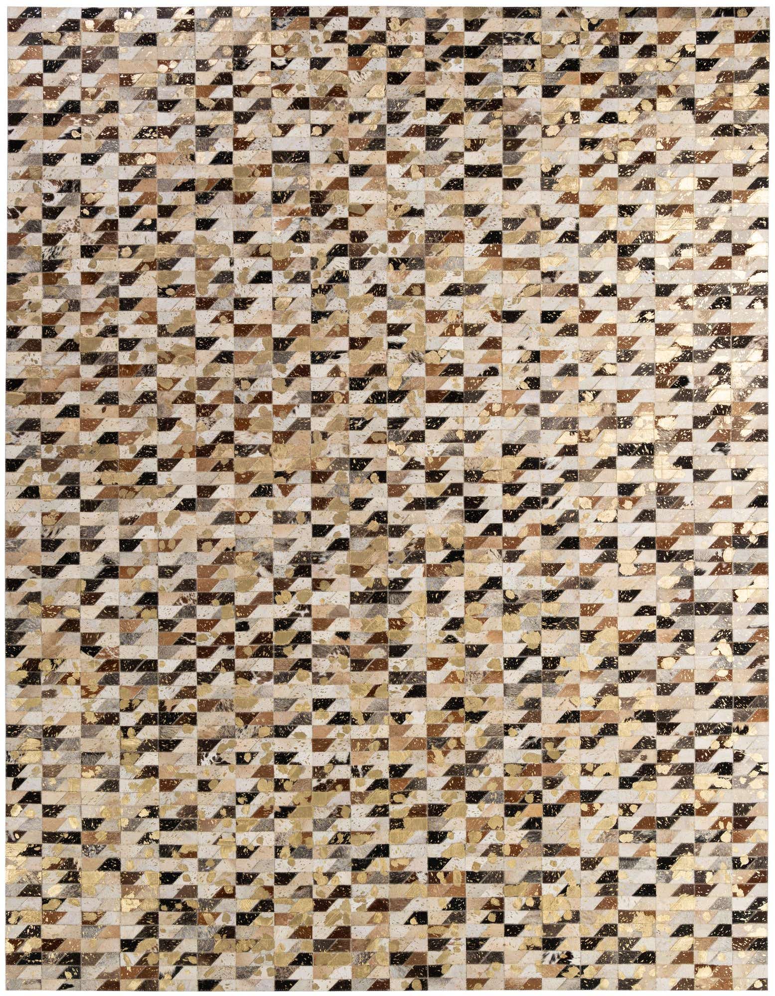 Primary image 7' 11 x 9' 11 Cowhide - Patchwork Rug