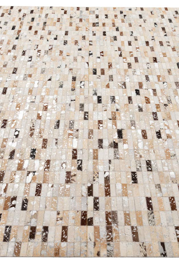 Detail image of 7' 10 x 9' 8 Cowhide - Patchwork Rug