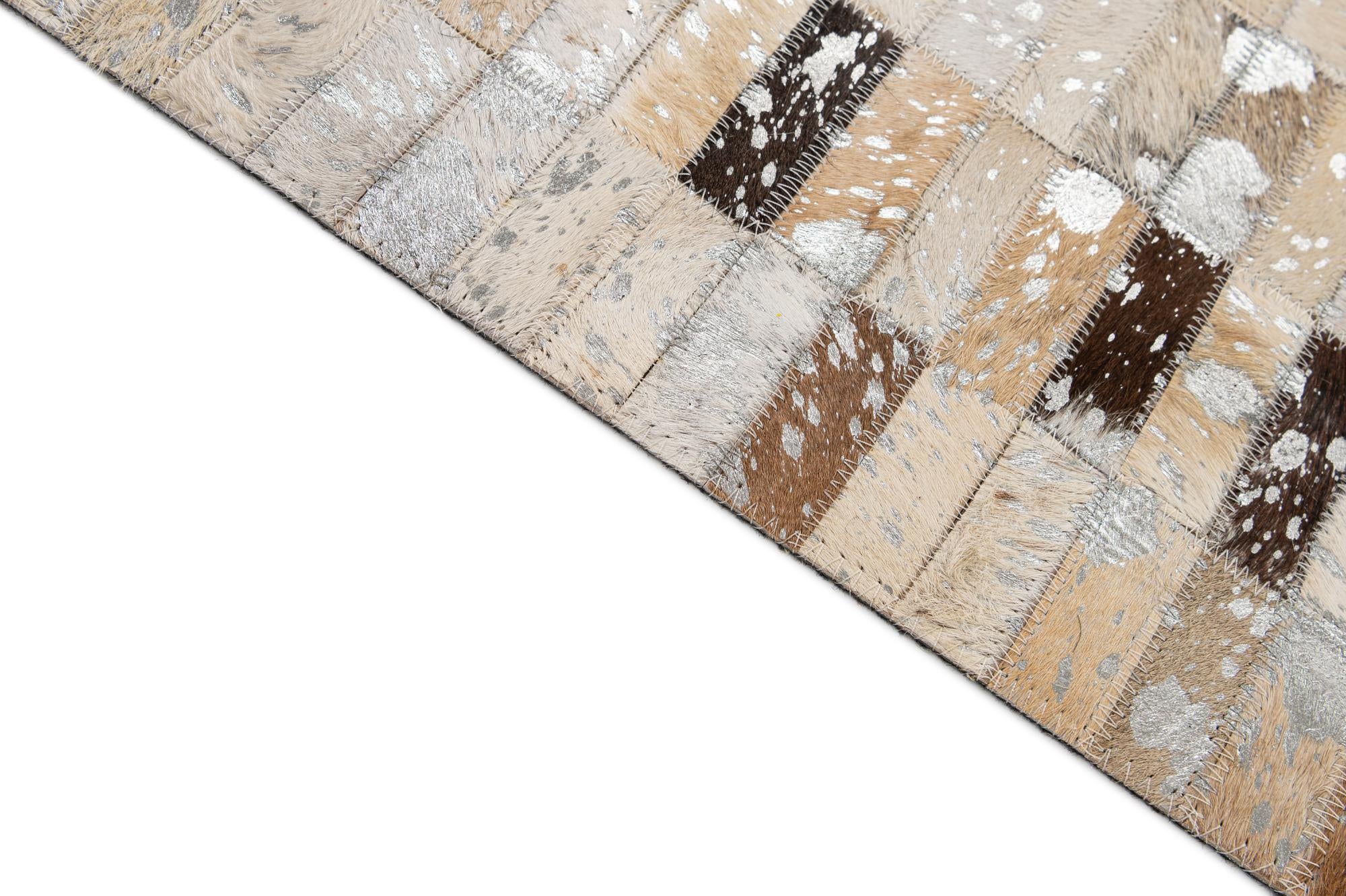 7' 10 x 9' 8 Cowhide - Patchwork Rug