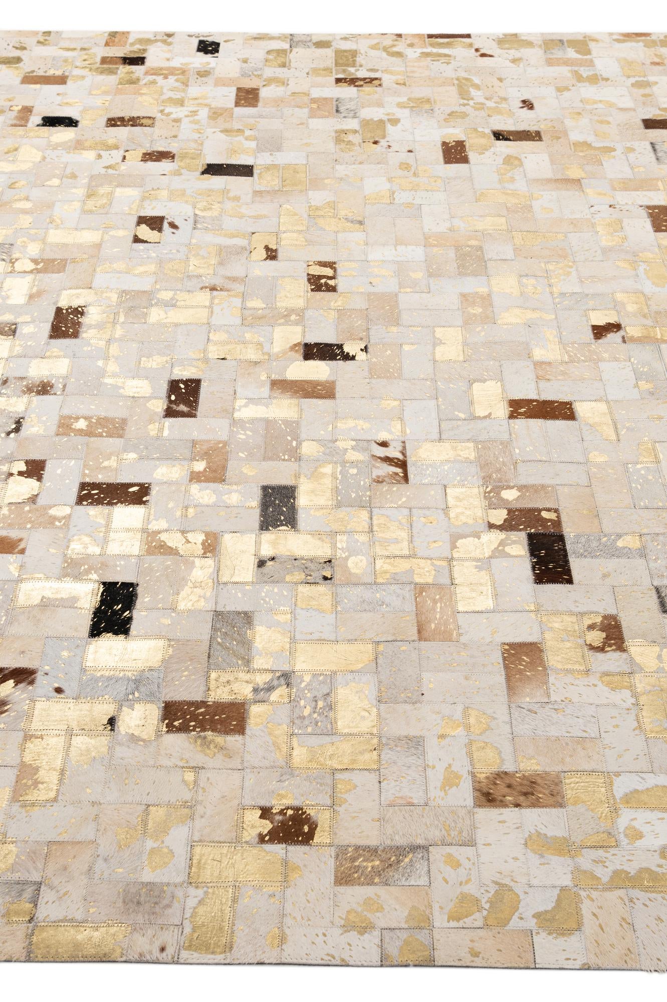 7' 1 x 10' 1 Cowhide - Patchwork Rug