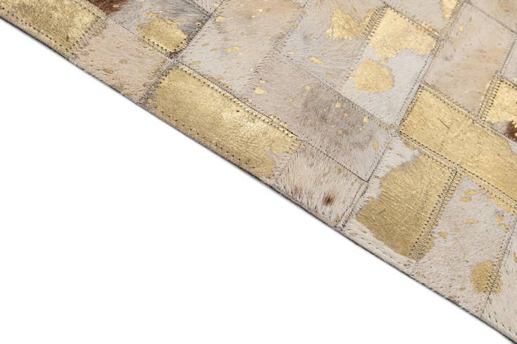 Detail image of 7' 1 x 10' 1 Cowhide - Patchwork Rug