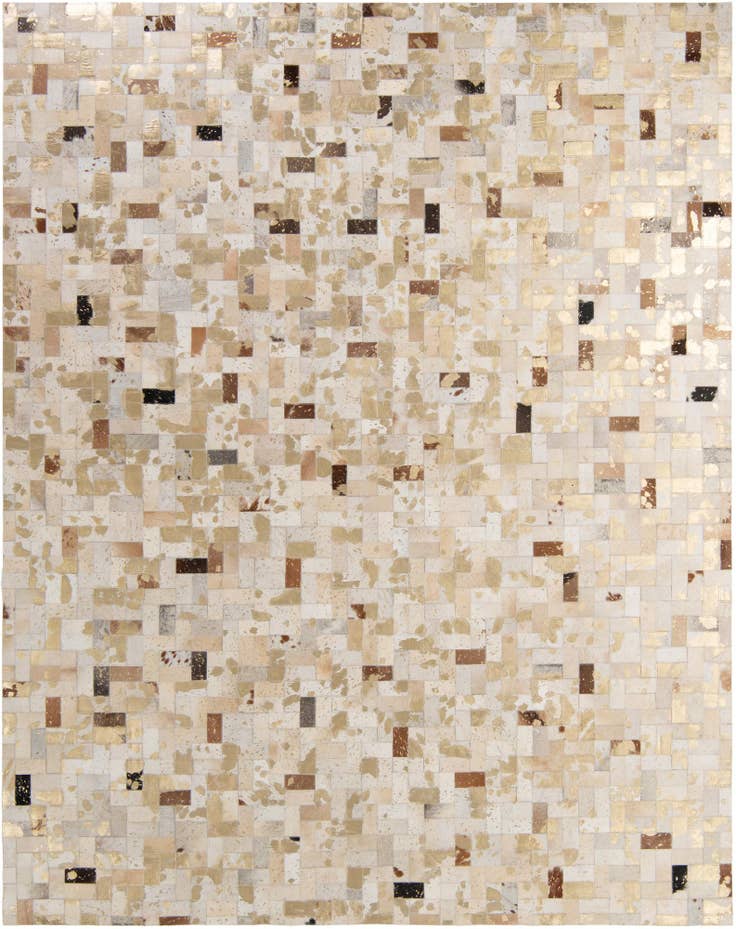 Detail image of 7' 1 x 10' 1 Cowhide - Patchwork Rug