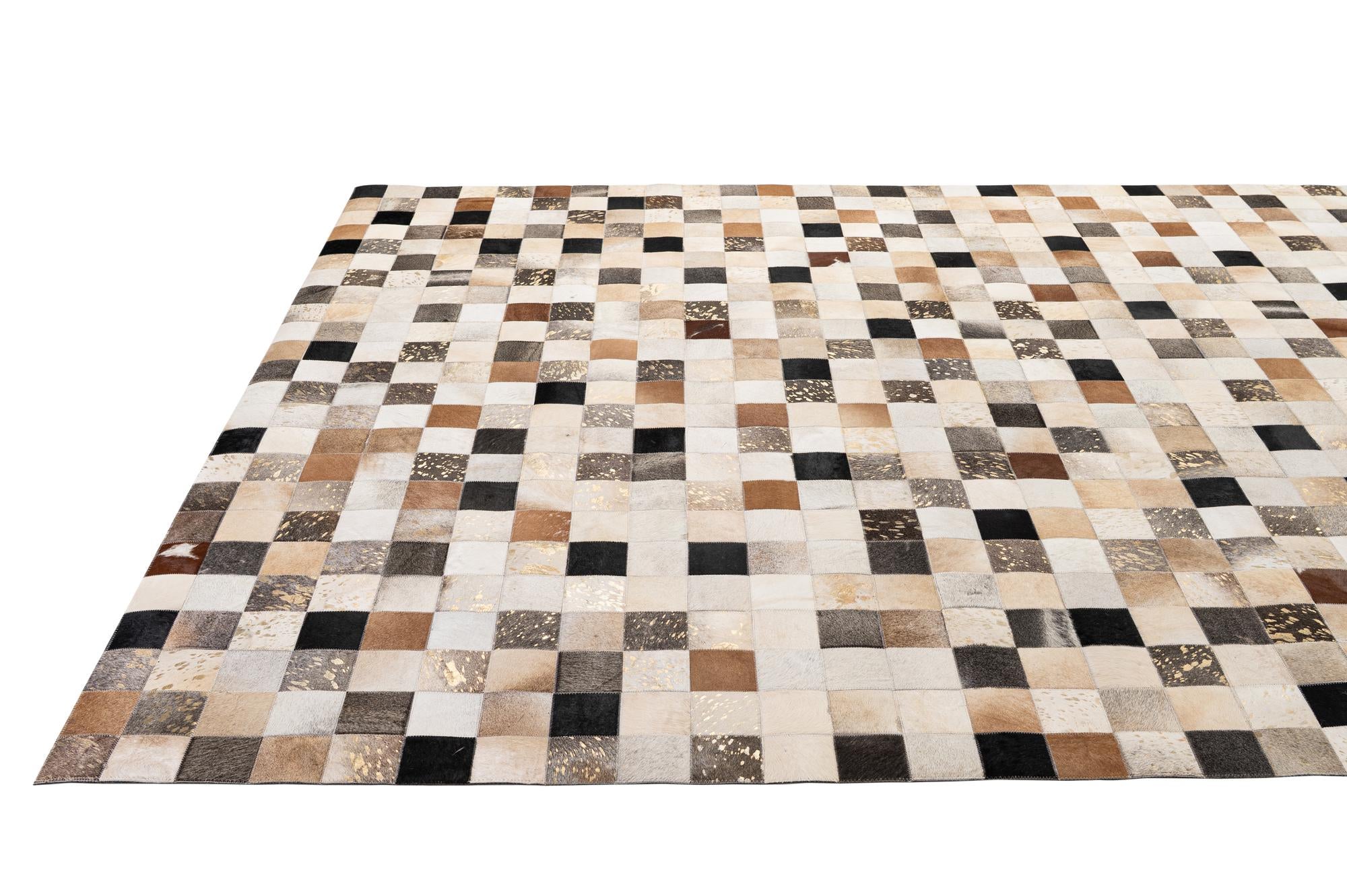 8' x 9' 10 Cowhide - Patchwork Rug