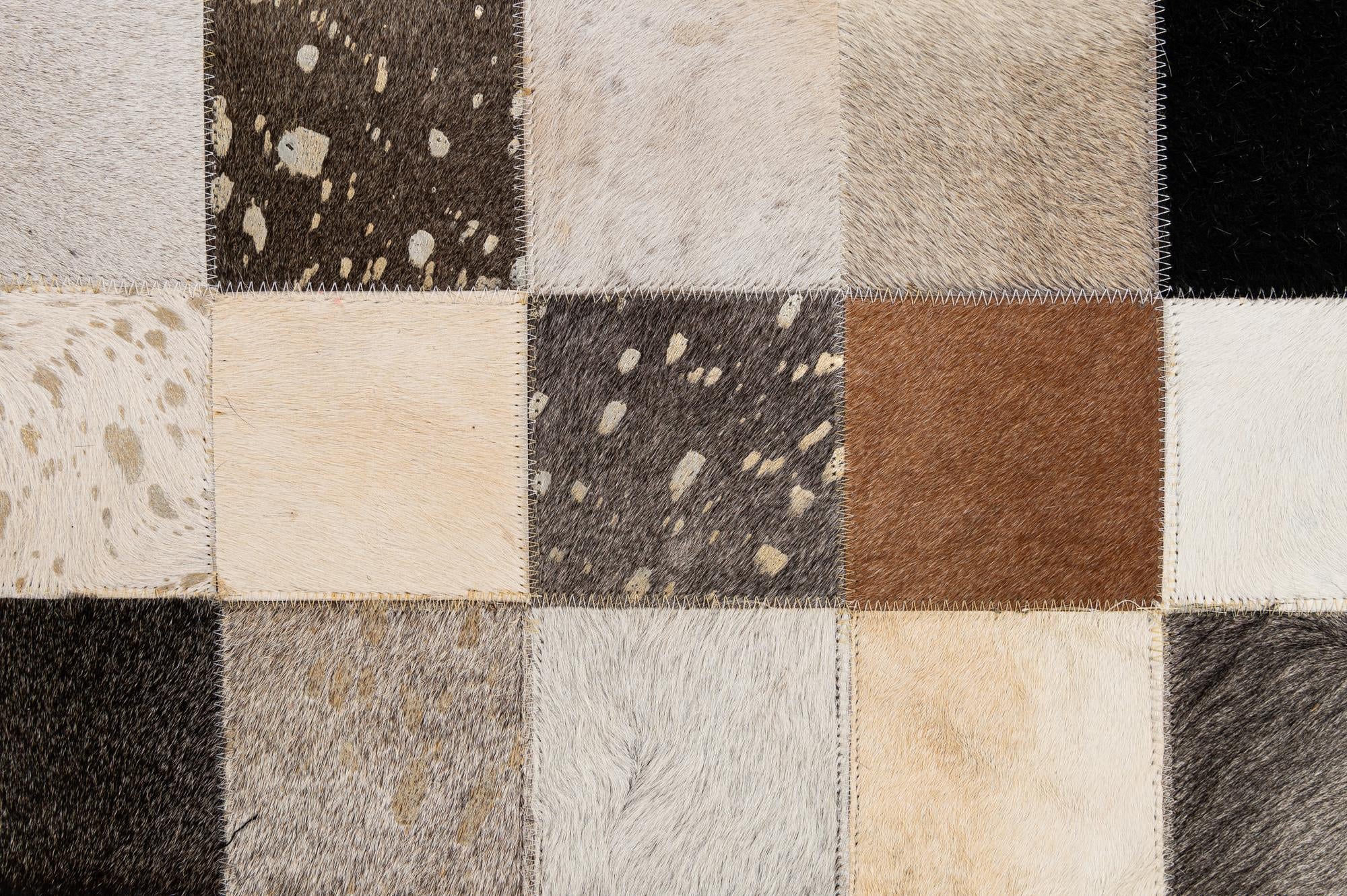 8' x 9' 10 Cowhide - Patchwork Rug