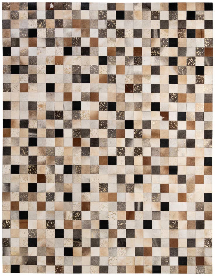Detail image of 8' x 9' 10 Cowhide - Patchwork Rug