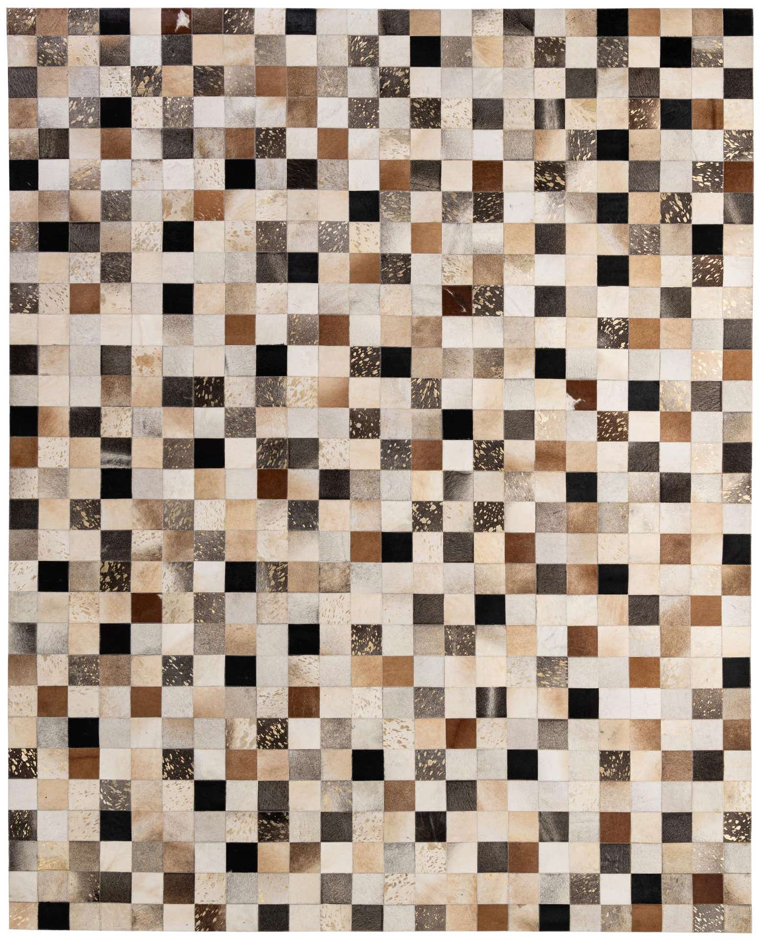 8' x 9' 10 Cowhide - Patchwork Rug