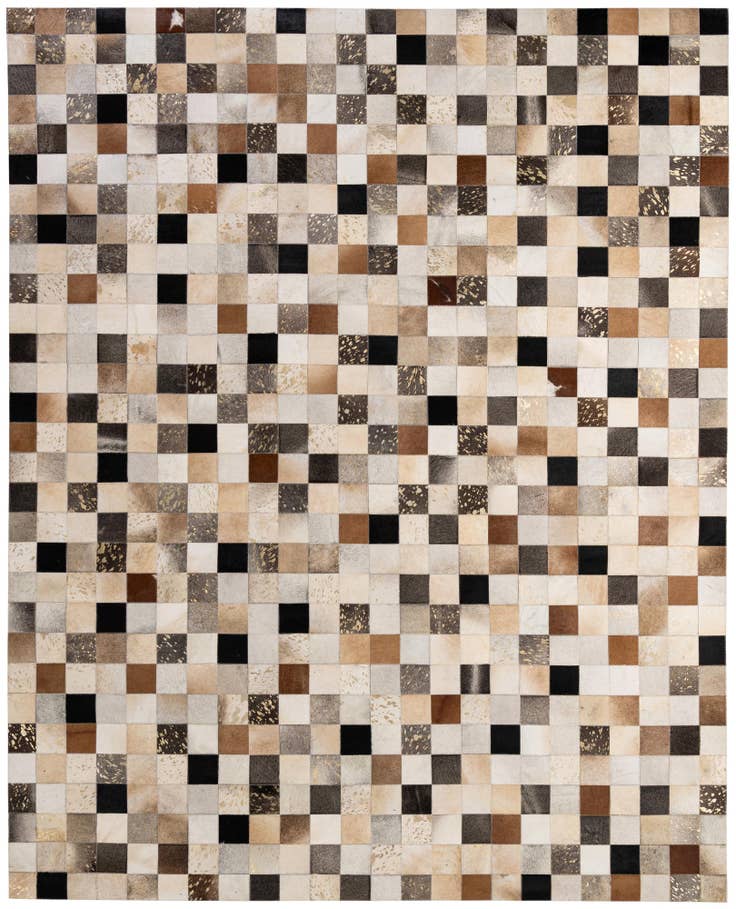 Detail image of 8' x 9' 10 Cowhide - Patchwork Rug