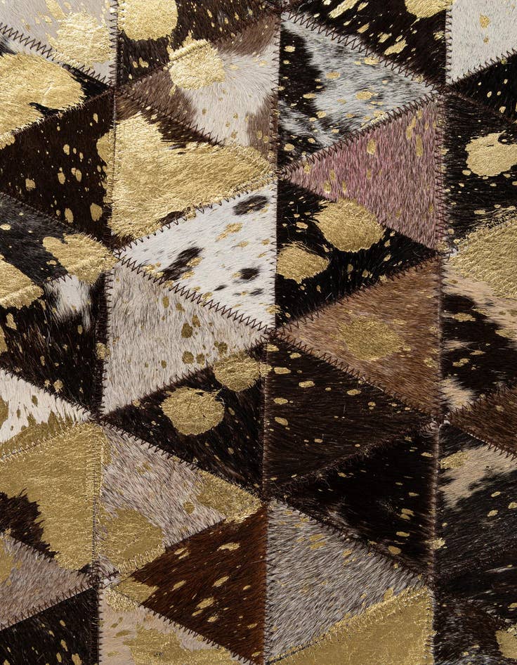 Detail image of 7' 11 x 10' Cowhide - Patchwork Rug