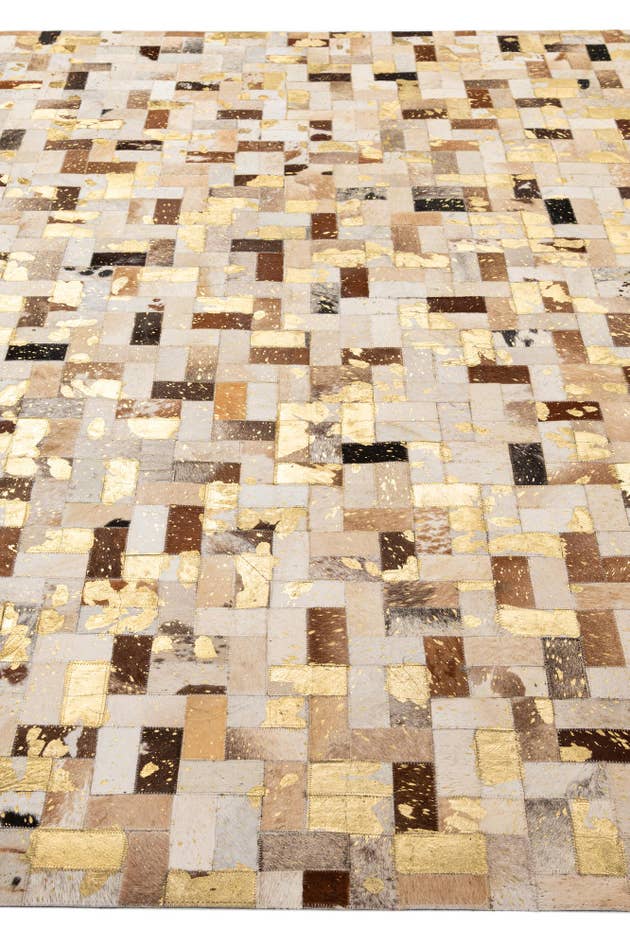 Detail image of 7' 11 x 10' 1 Cowhide - Patchwork Rug