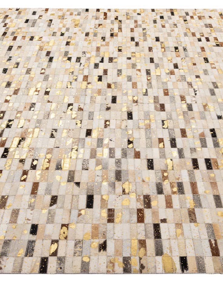 Detail image of 7' 11 x 10' 1 Cowhide - Patchwork Rug