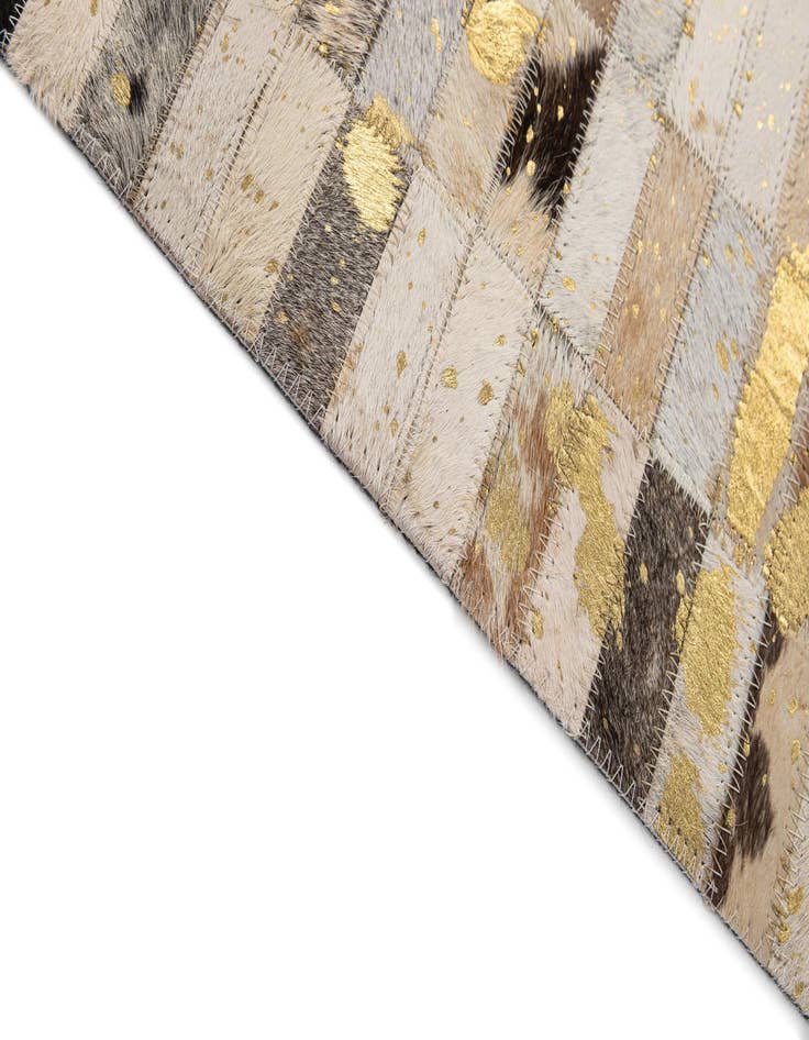 Detail image of 7' 11 x 10' 1 Cowhide - Patchwork Rug