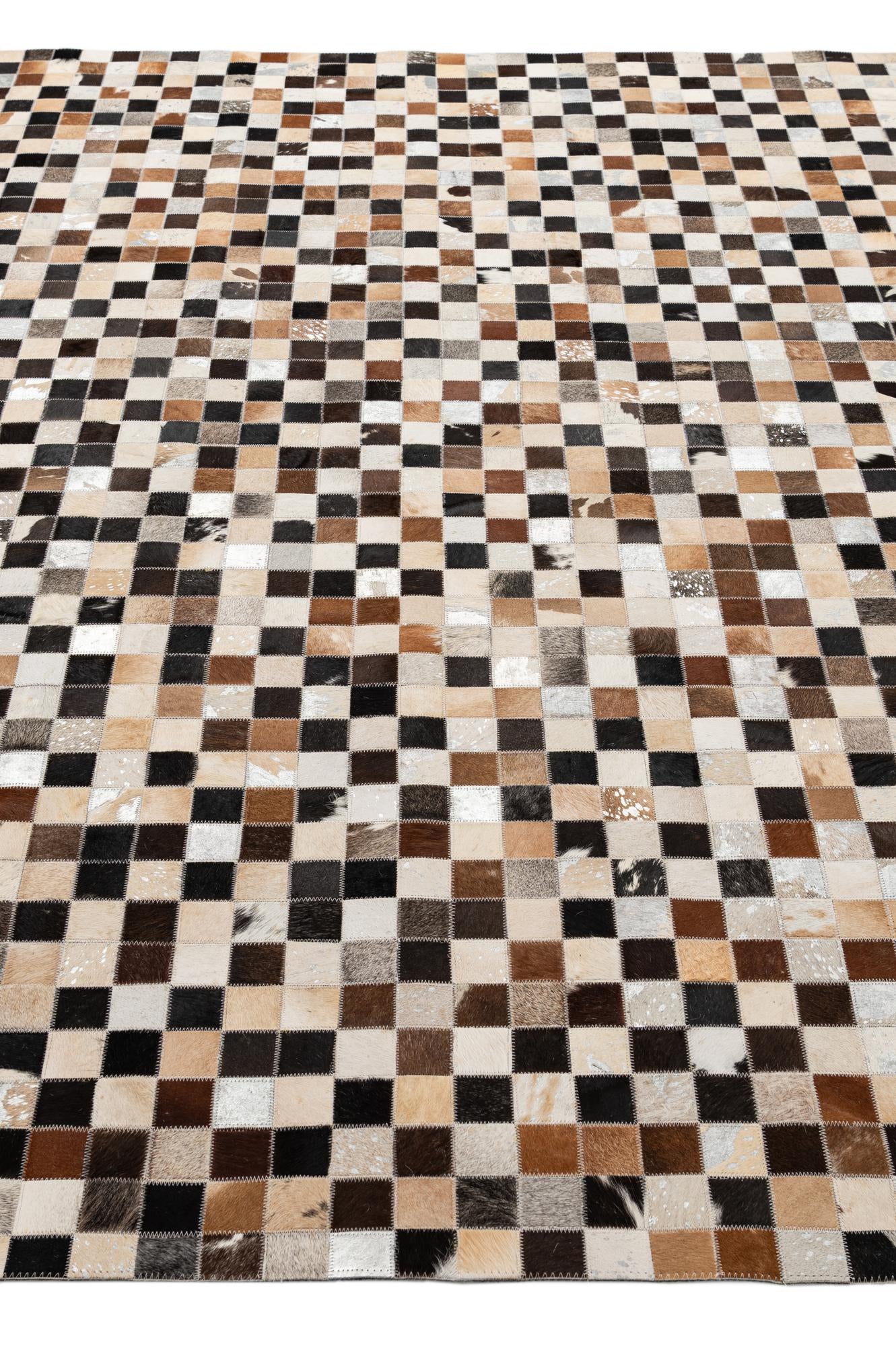 7' 11 x 9' 11 Cowhide - Patchwork Rug