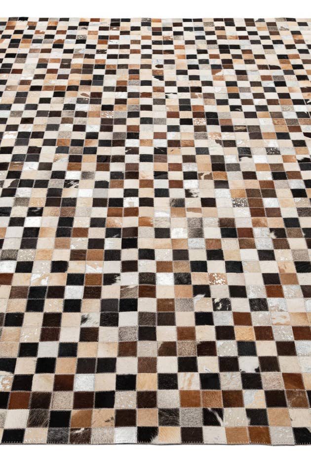 Detail image of 7' 11 x 9' 11 Cowhide - Patchwork Rug