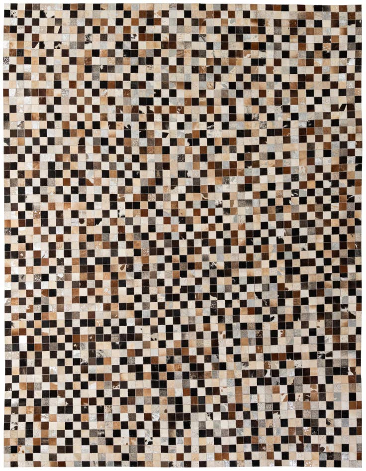 Detail image of 7' 11 x 9' 11 Cowhide - Patchwork Rug