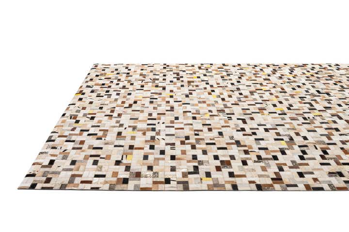 8' 1 x 10' Cowhide - Patchwork Rug