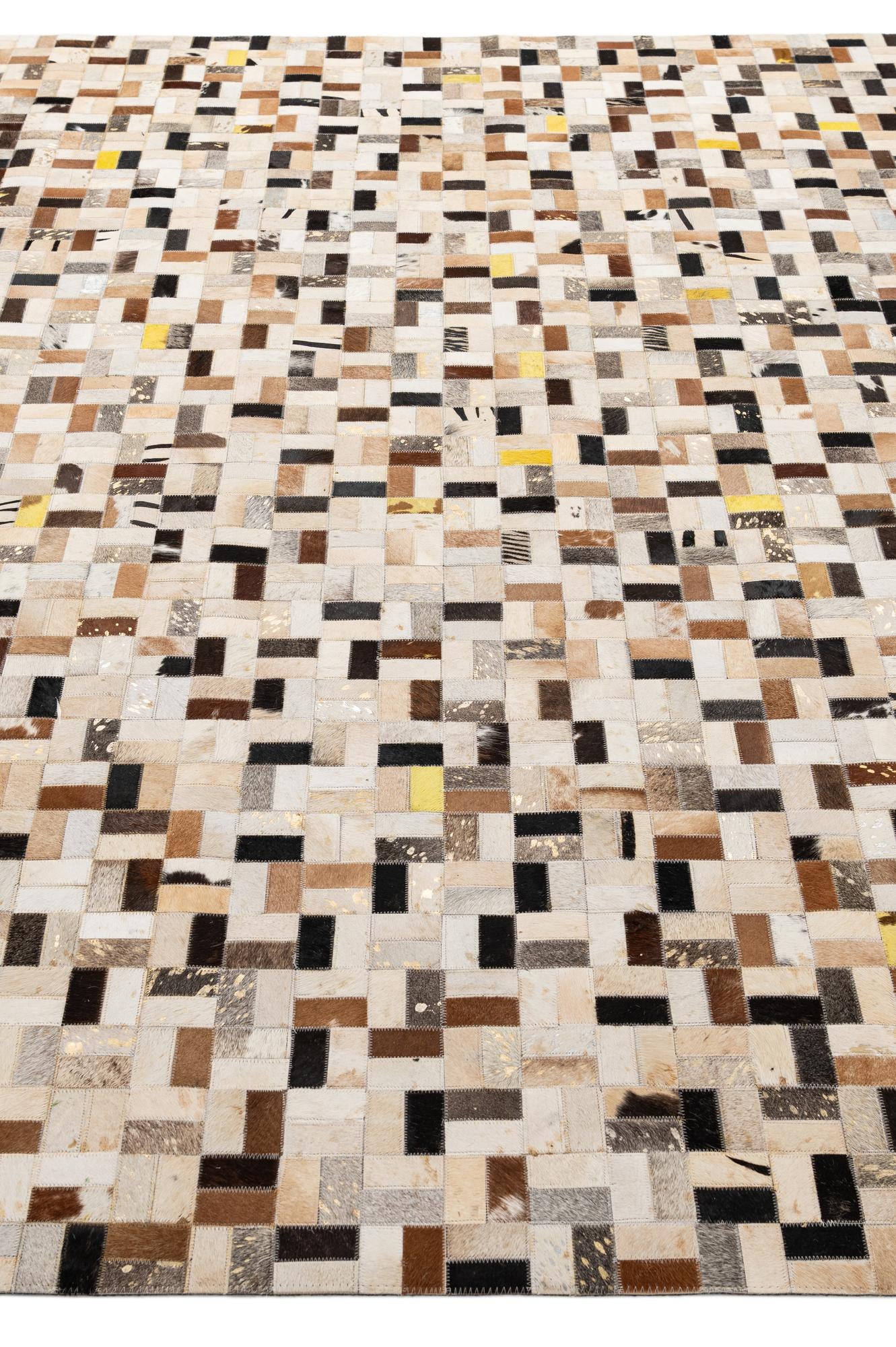8' 1 x 10' Cowhide - Patchwork Rug