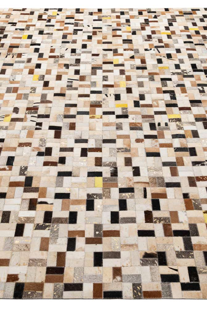 8' 1 x 10' Cowhide - Patchwork Rug