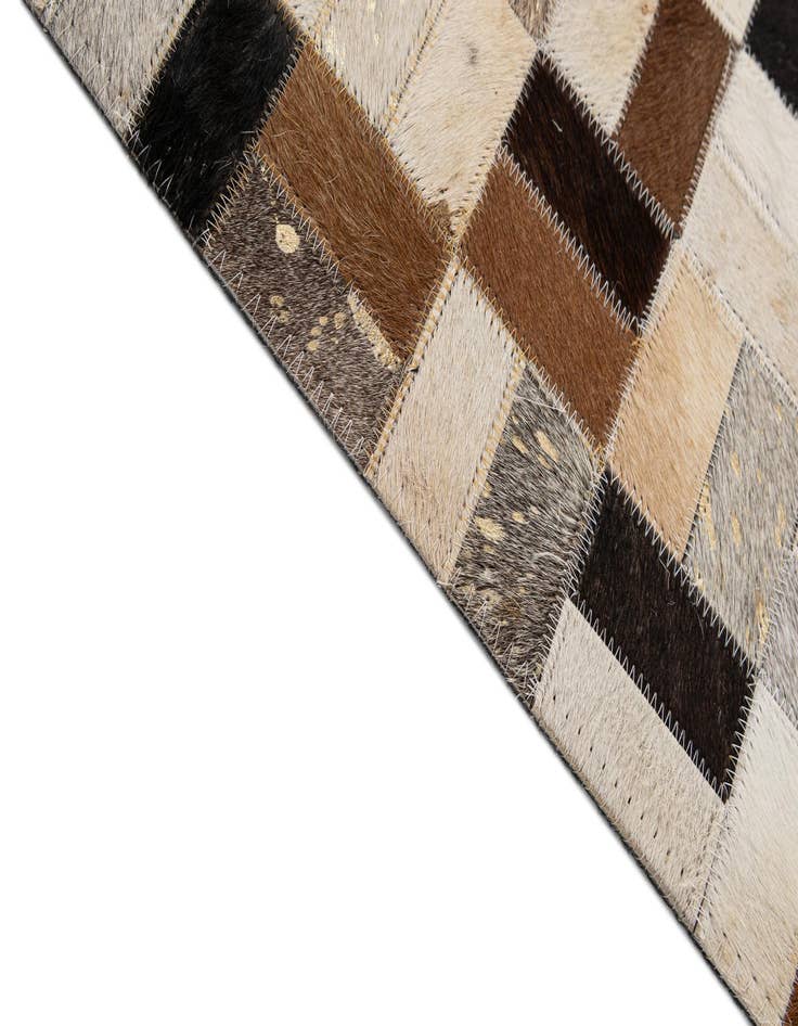 Detail image of 8' 1 x 10' Cowhide - Patchwork Rug