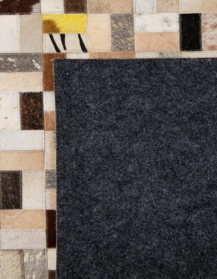 Detail image of 8' 1 x 10' Cowhide - Patchwork Rug