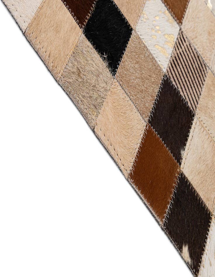 Detail image of 8' x 9' 10 Cowhide - Patchwork Rug