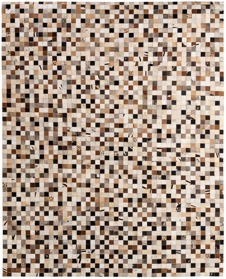 Detail image of 8' x 9' 10 Cowhide - Patchwork Rug