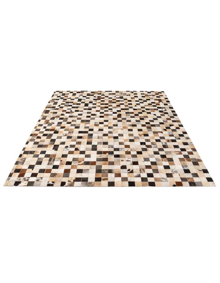 Detail image of 8' 1 x 9' 10 Cowhide - Patchwork Rug