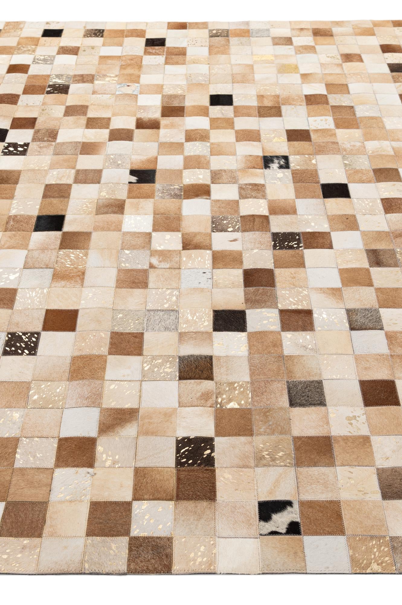 7' 11 x 9' 11 Cowhide - Patchwork Rug