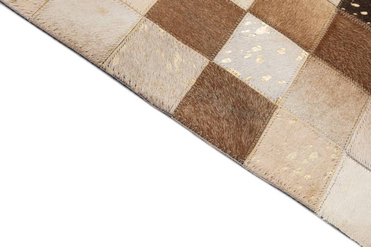 Detail image of 7' 11 x 9' 11 Cowhide - Patchwork Rug