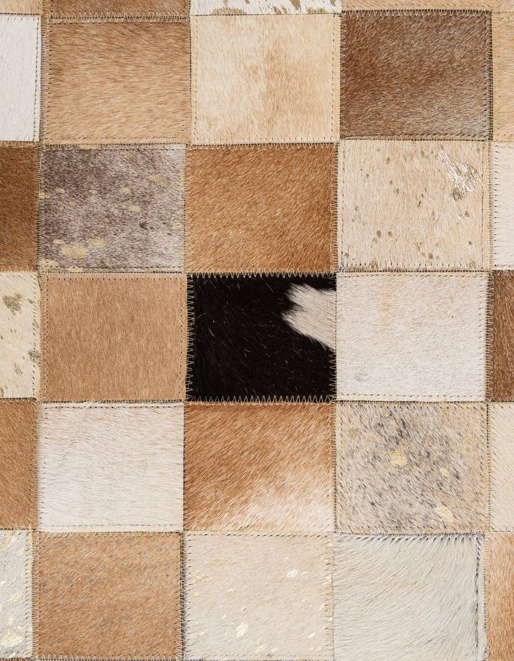 Detail image of 7' 11 x 9' 11 Cowhide - Patchwork Rug