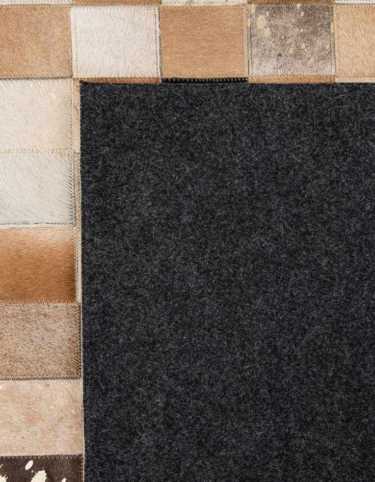 Detail image of 7' 11 x 9' 11 Cowhide - Patchwork Rug