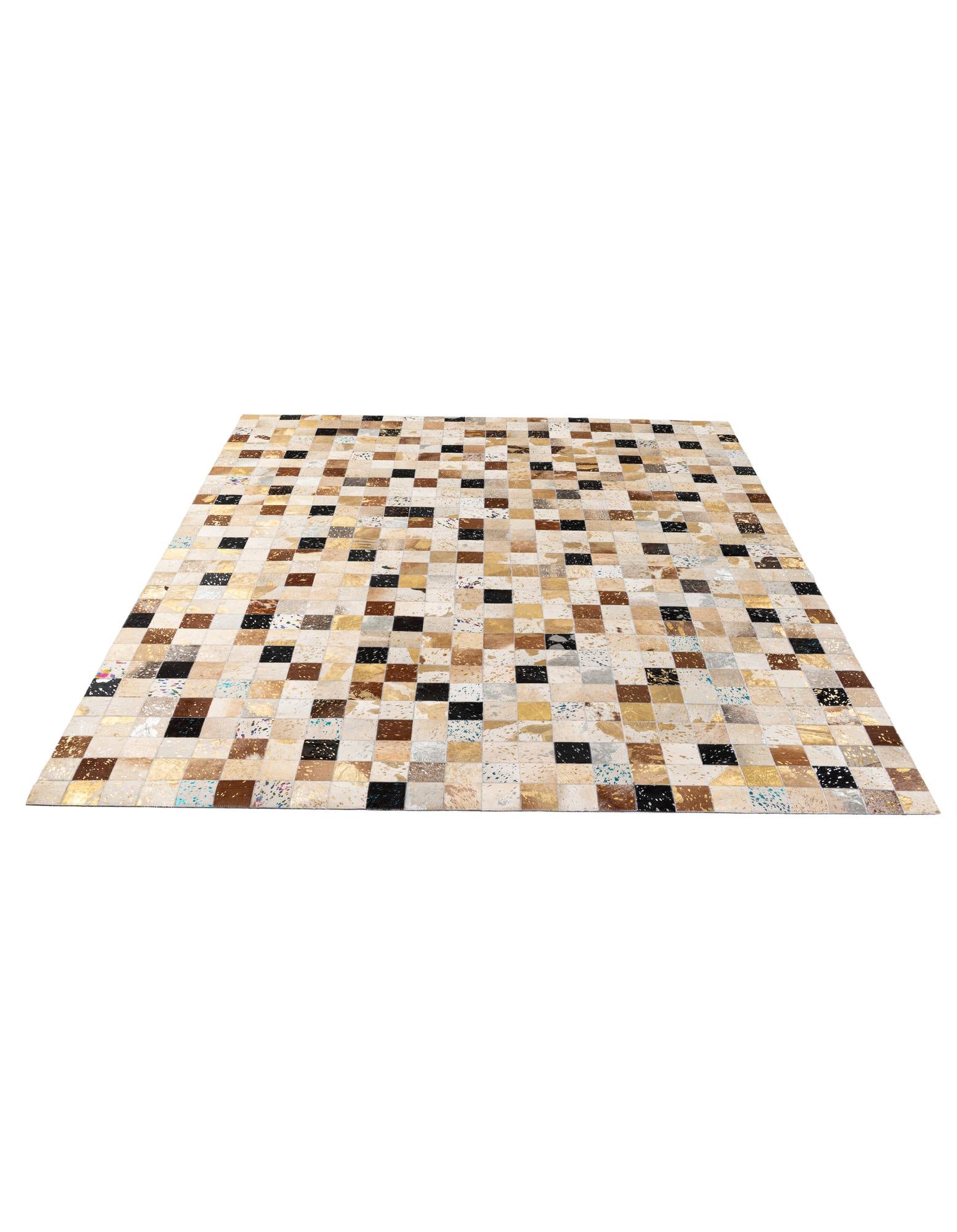 8' x 9' 10 Cowhide - Patchwork Rug