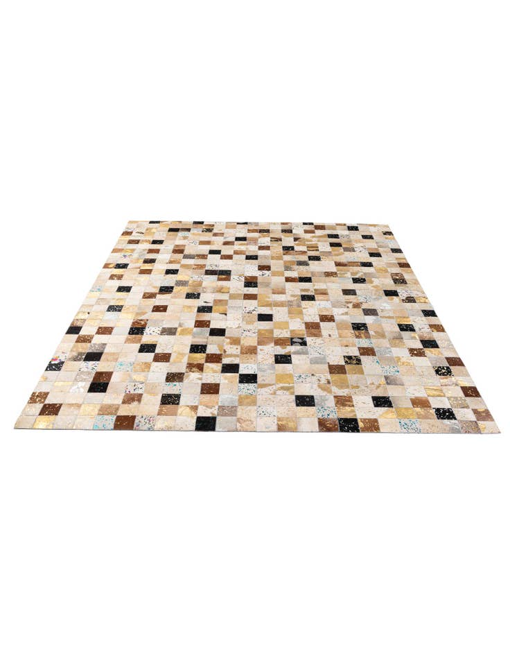 Detail image of 8' x 9' 10 Cowhide - Patchwork Rug