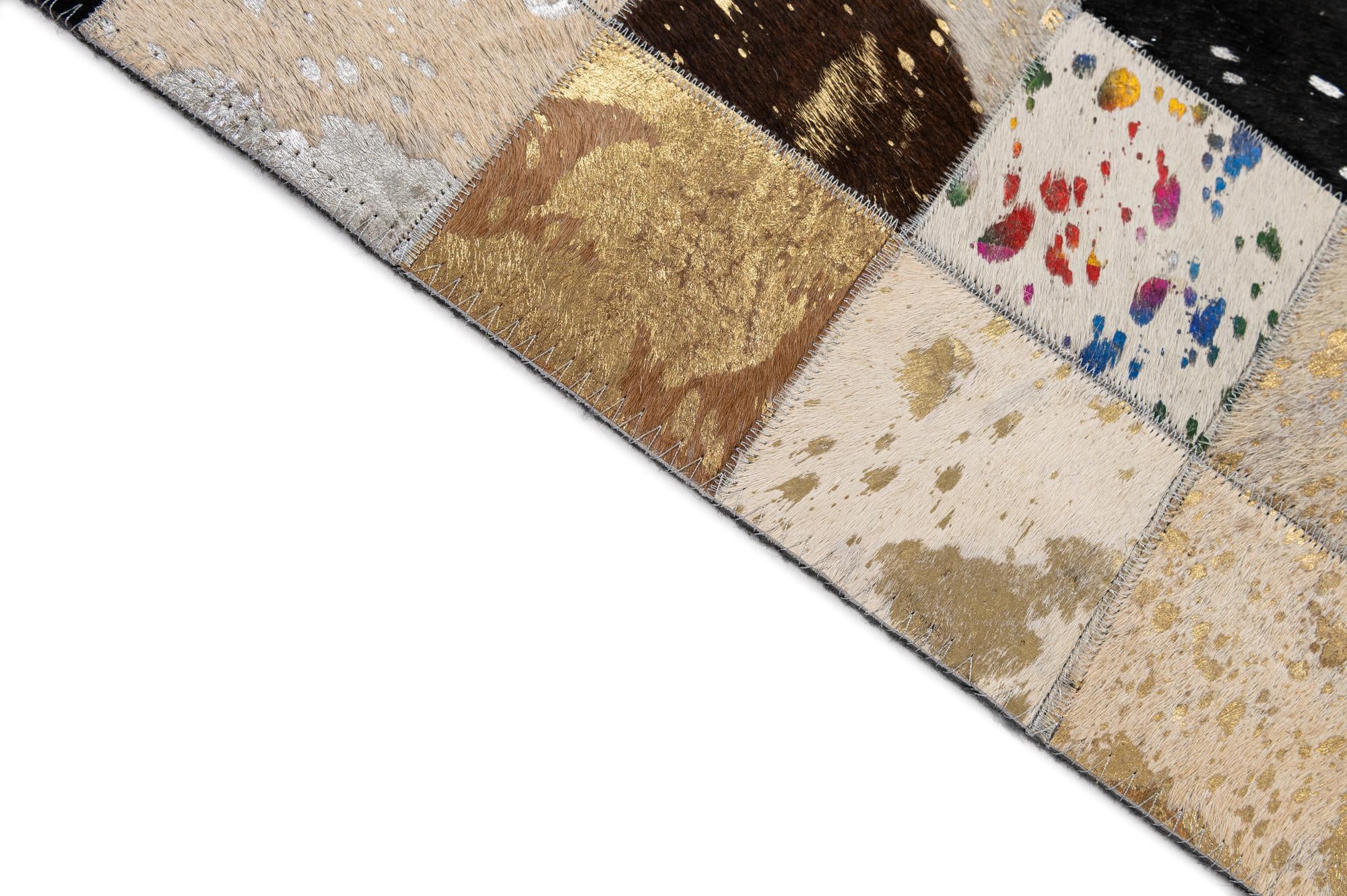 8' x 9' 10 Cowhide - Patchwork Rug