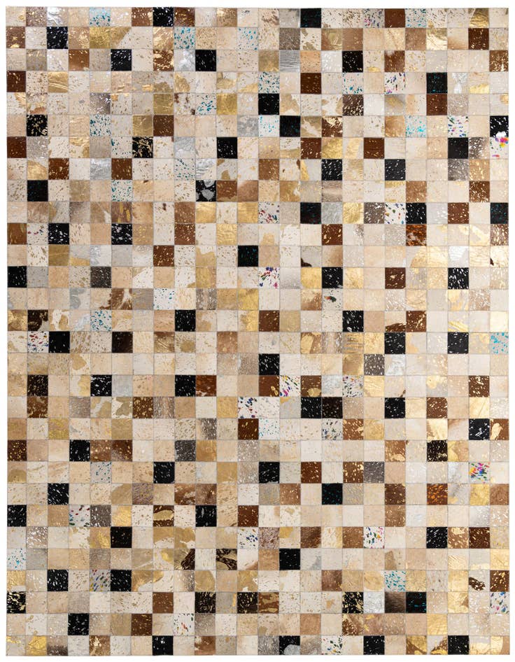 Detail image of 8' x 9' 10 Cowhide - Patchwork Rug