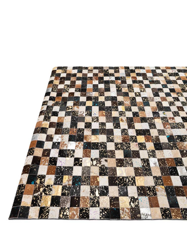 Detail image of 7' 11 x 9' 11 Cowhide - Patchwork Rug