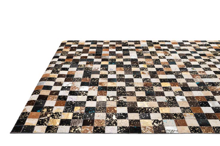 Detail image of 7' 11 x 9' 11 Cowhide - Patchwork Rug