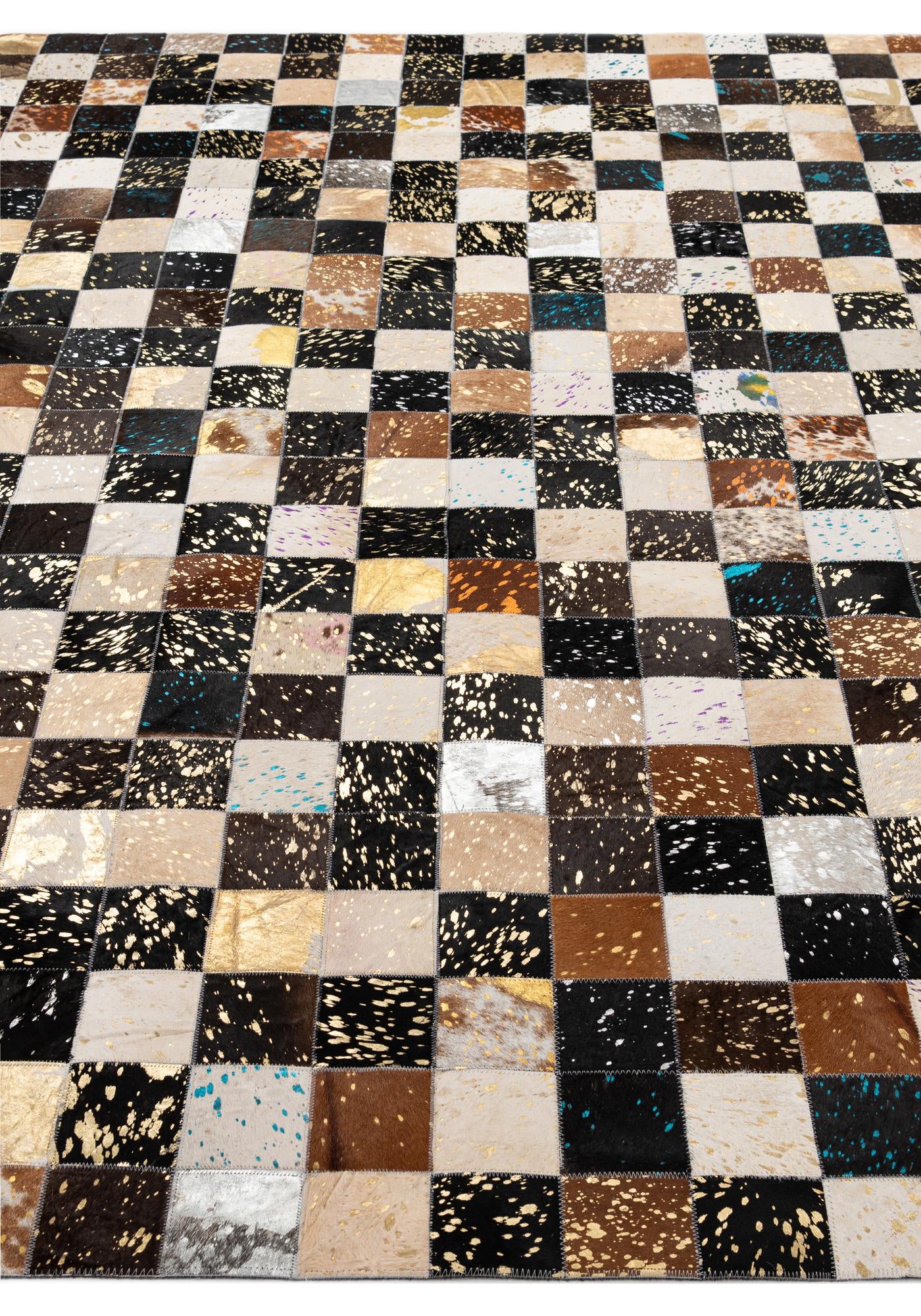 7' 11 x 9' 11 Cowhide - Patchwork Rug