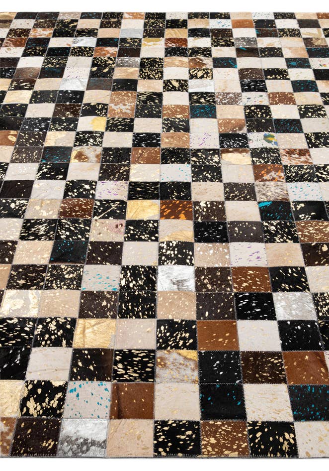 Detail image of 7' 11 x 9' 11 Cowhide - Patchwork Rug