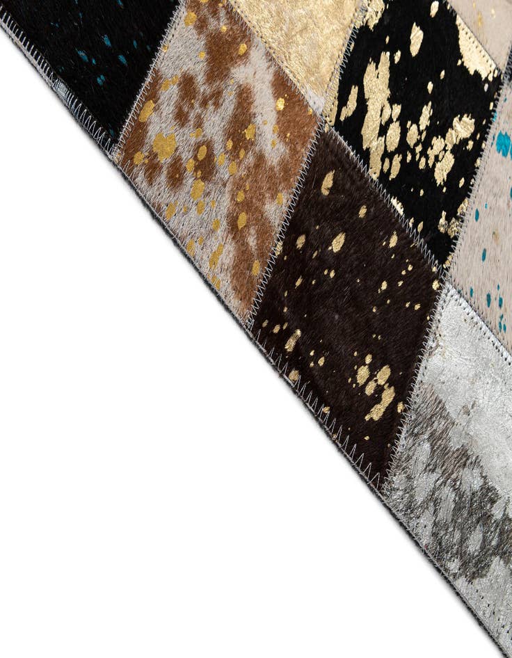 Detail image of 7' 11 x 9' 11 Cowhide - Patchwork Rug