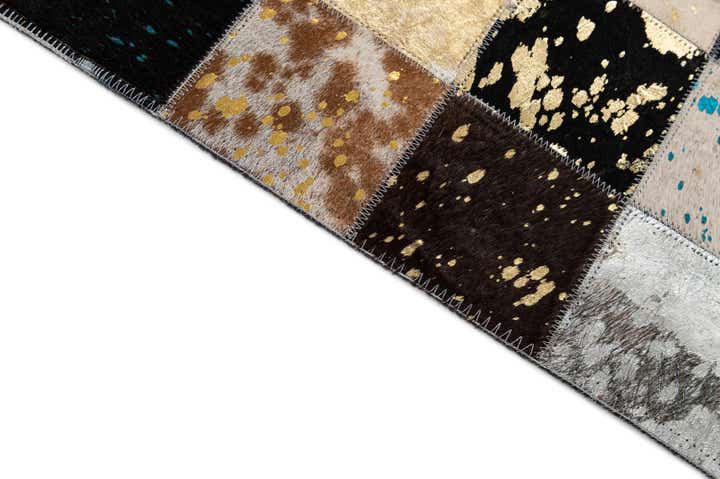7' 11 x 9' 11 Cowhide - Patchwork Rug