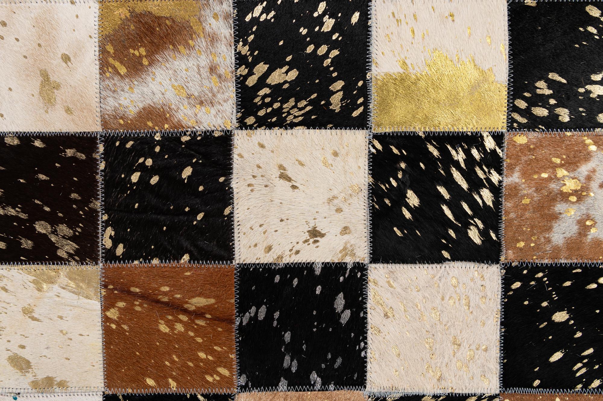 7' 11 x 9' 11 Cowhide - Patchwork Rug