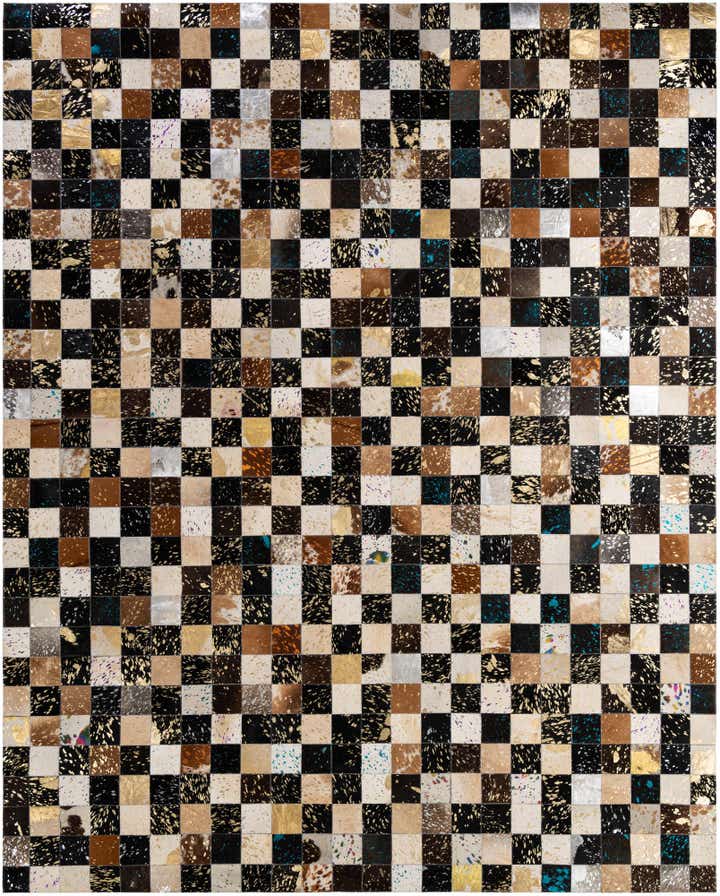 7' 11 x 9' 11 Cowhide - Patchwork Rug